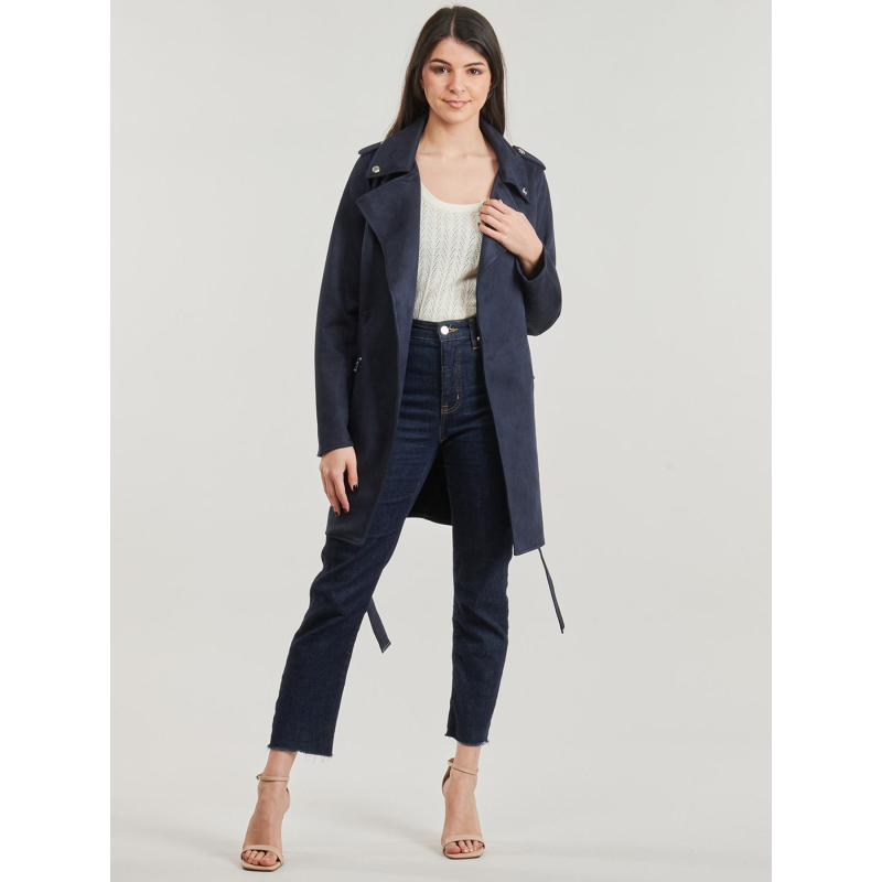 Manteau léger trench garia bleu marine femme - Morgan