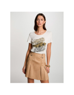 T-shirt dsafa blanc femme - Morgan