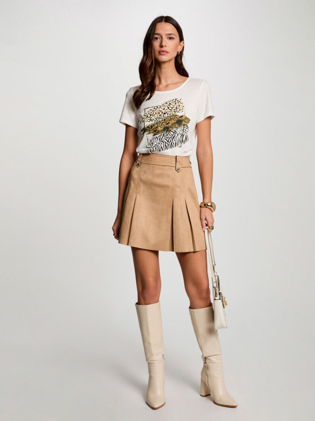 T-shirt dsafa blanc femme - Morgan