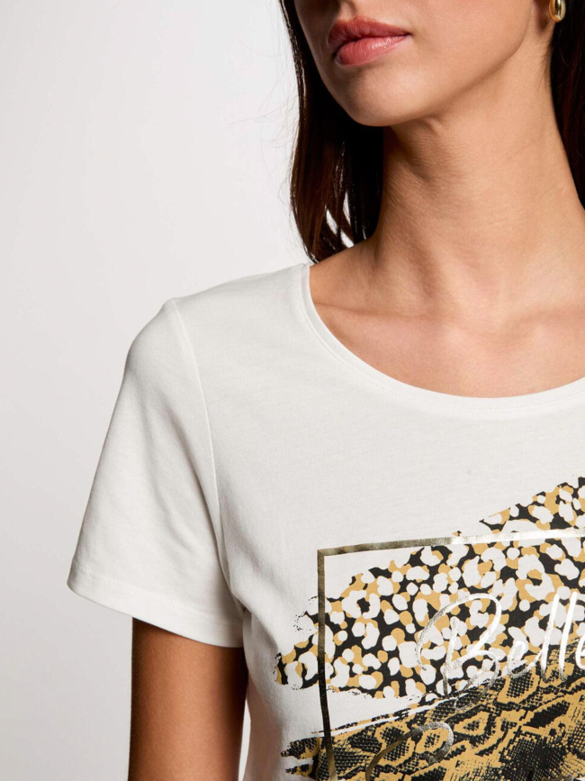 T-shirt dsafa blanc femme - Morgan