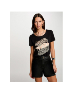 T-shirt dsafa noir femme - Morgan
