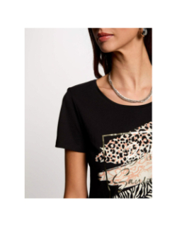 T-shirt dsafa noir femme - Morgan