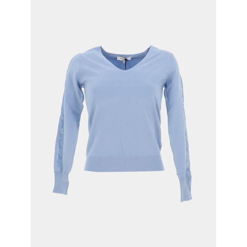 Pull col v mielo bleu femme - Morgan