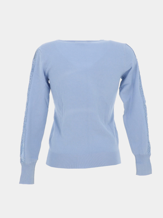 Pull col v mielo bleu femme - Morgan