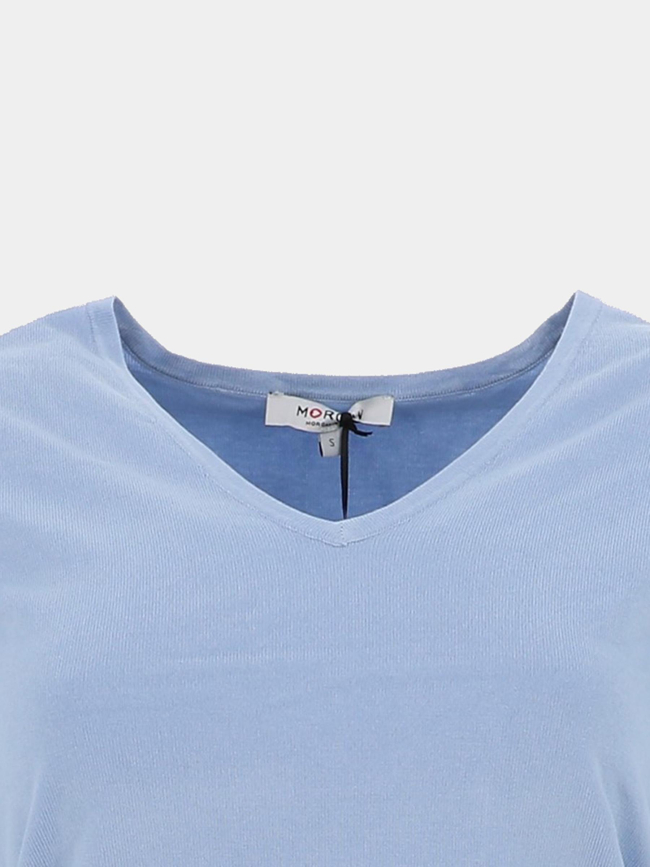 Pull col v mielo bleu femme - Morgan