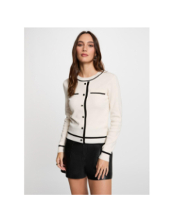 Pull effet gilet juani ivoire femme - Morgan