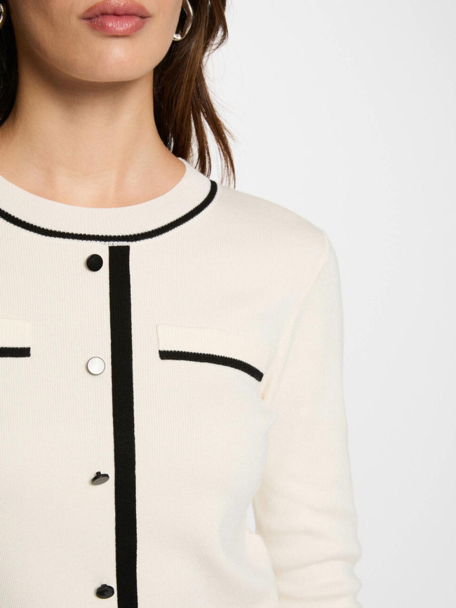 Pull effet gilet juani ivoire femme - Morgan