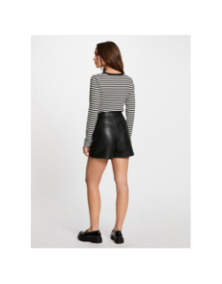 Top rayé scoop noir blanc femme - Morgan
