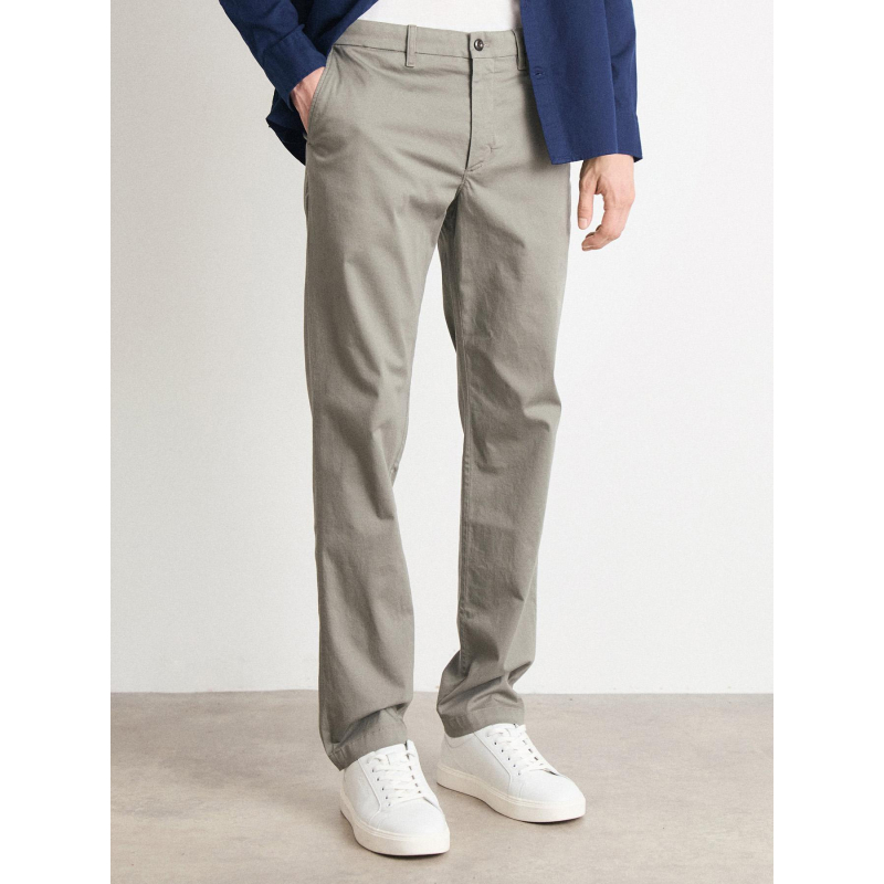 Pantalon chino denton structuré gris homme - Tommy Hilfiger