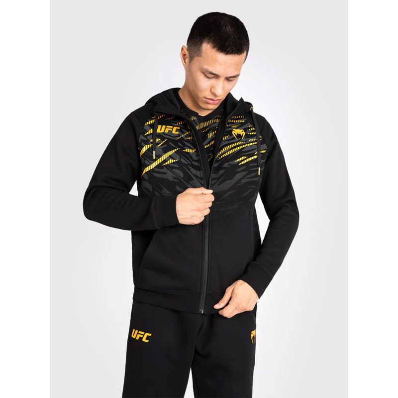 Sweat à capuche zippé ufc fusion noir doré homme - Venum