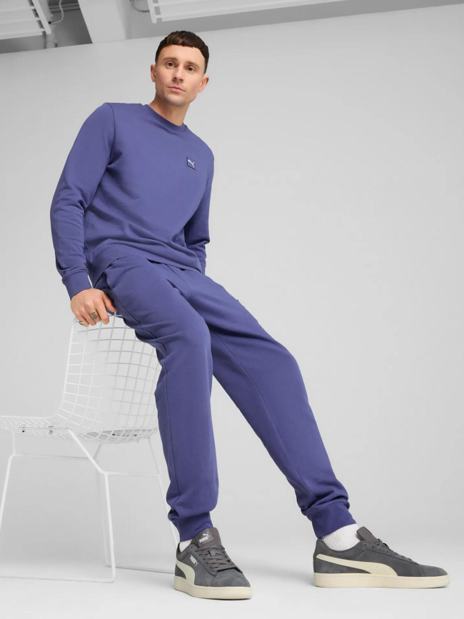 Pantalon jogging essentials elevated bleu marine homme - Puma