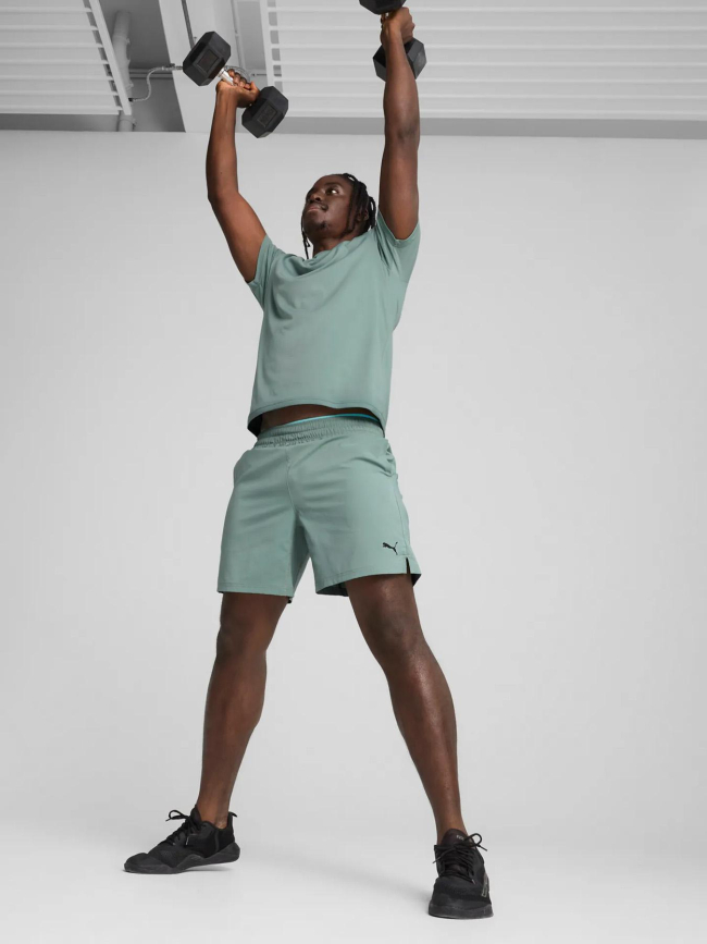 Short de sport tad essentials 7 vert homme - Puma