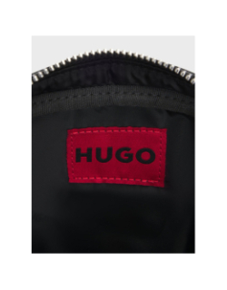 Sac reporter en similicuir à logo revisité noir homme - Hugo