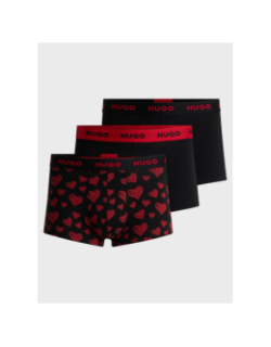Pack de 3 boxers en coton design noir homme - Hugo
