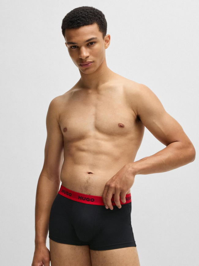 Pack de 3 boxers en coton design noir homme - Hugo