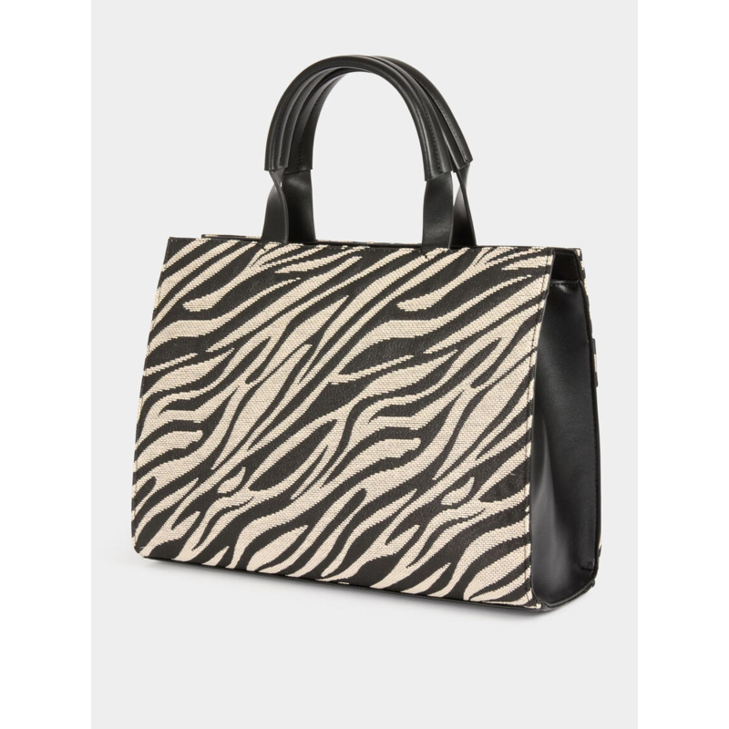 Sac à main zébré tina noir femme Morgan wimod