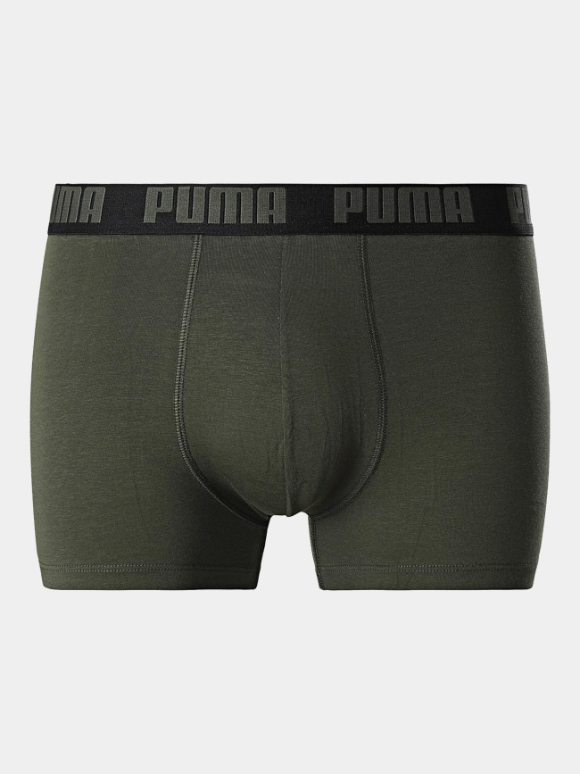 Pack de 2 boxers everyday basic kaki et noir homme - Puma