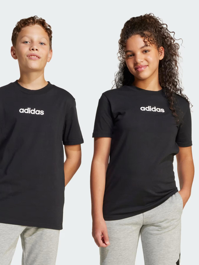 T-shirt à manches courtes j lin tee 160 noir enfant - Adidas