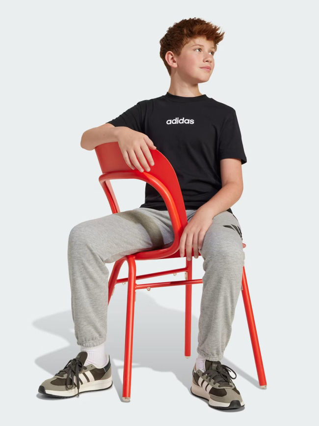 T-shirt à manches courtes j lin tee 160 noir enfant - Adidas