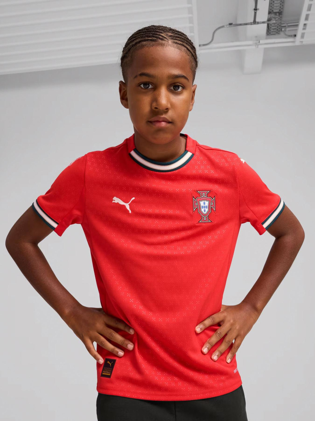 Maillot de football domicile portugal 2025 rouge enfant - Puma