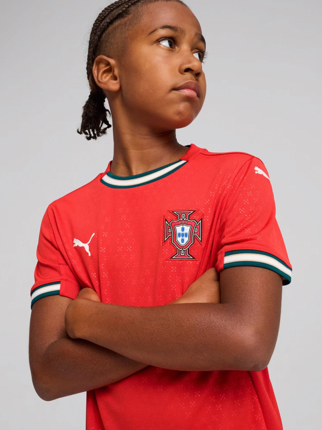 Maillot de football domicile portugal 2025 rouge enfant - Puma