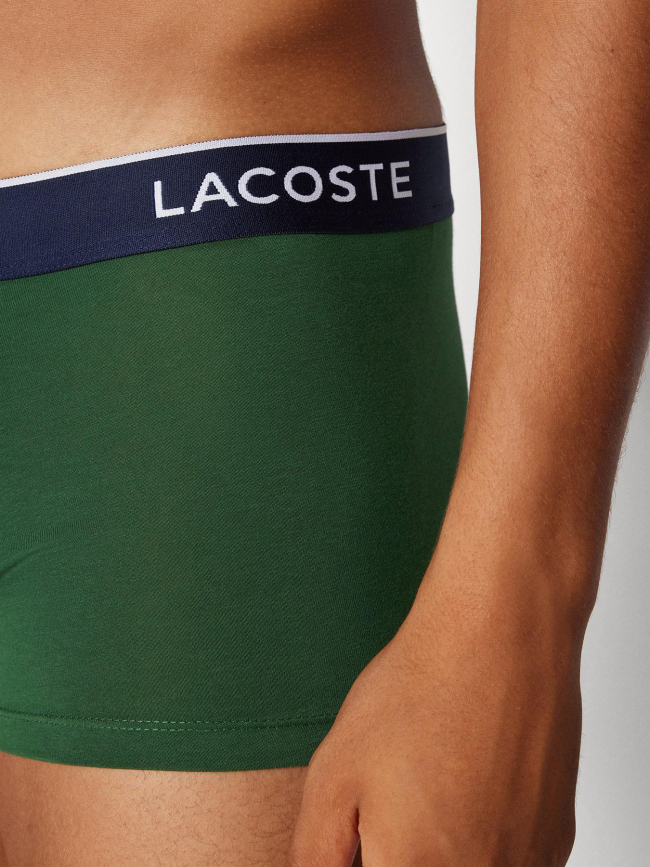 Pack de 2 boxers en coton stretch vert et noir homme - Lacoste
