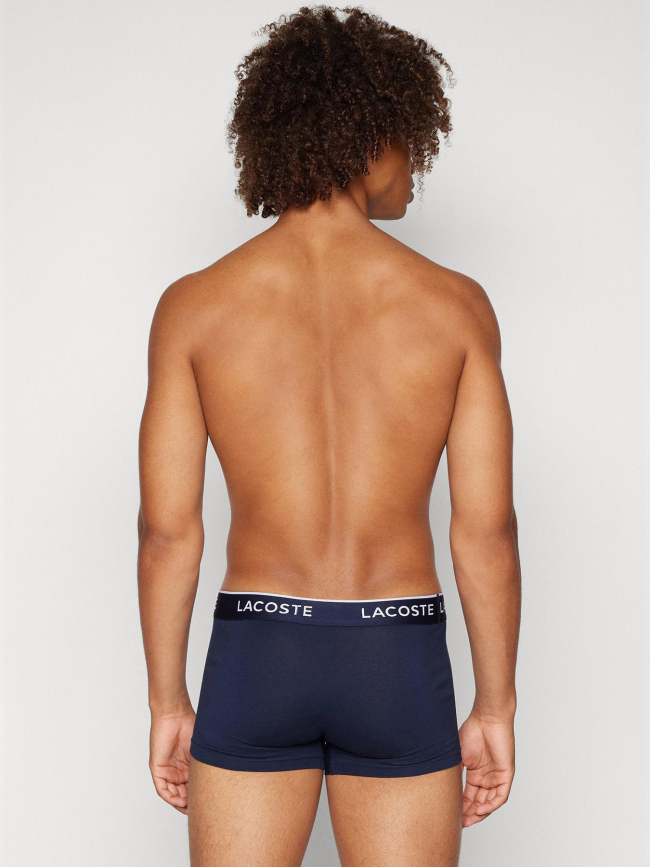 Pack de 2 boxers stretch en coton rouge noir homme - Lacoste