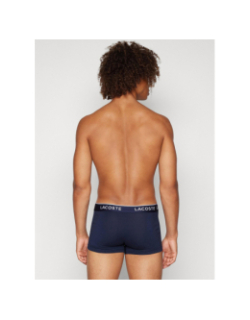 Pack de 2 boxers stretch en coton rouge noir homme - Lacoste