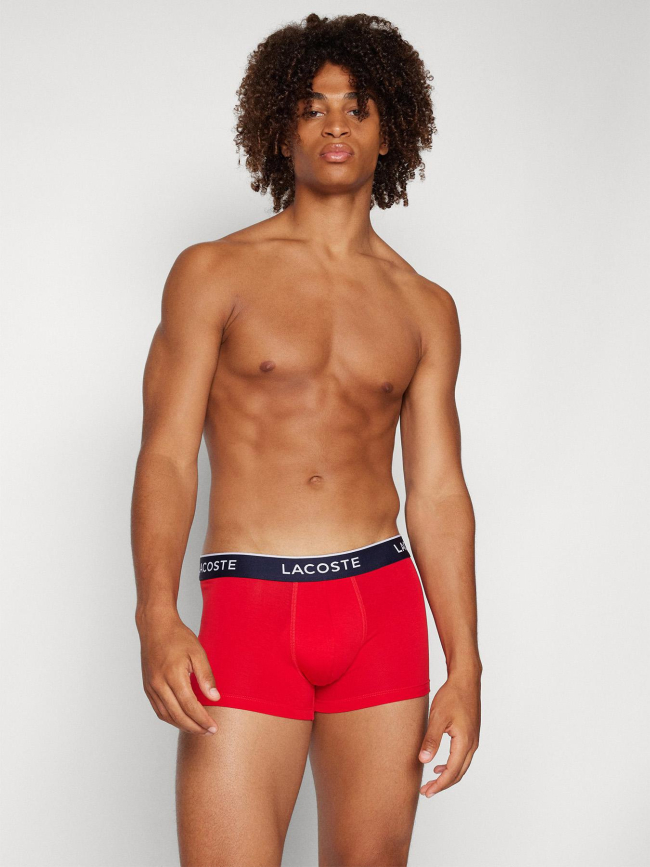 Pack de 2 boxers stretch en coton rouge noir homme - Lacoste