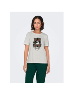 T-shirt stella life blanc femme - Only