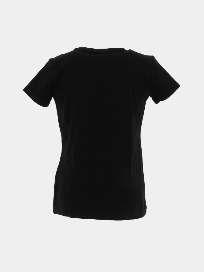 T-shirt à manches courtes logo argenté noir fille - Guess