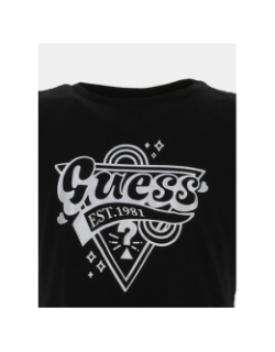 T-shirt à manches courtes logo argenté noir fille - Guess