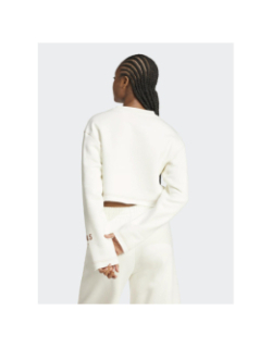 Sweat col rond crop all szn écru femme - Adidas