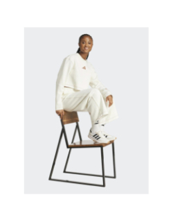 Sweat col rond crop all szn écru femme - Adidas