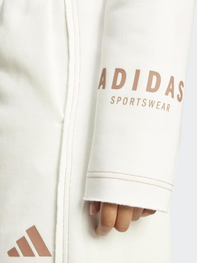 Sweat col rond crop all szn écru femme - Adidas