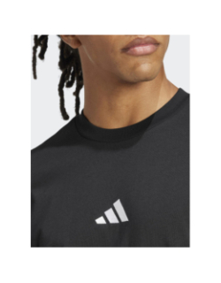 T-shirt à logo brodé 3 bandes noir homme - Adidas