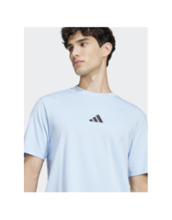 T-shirt à manches courtes logo 3 bandes bleu homme - Adidas