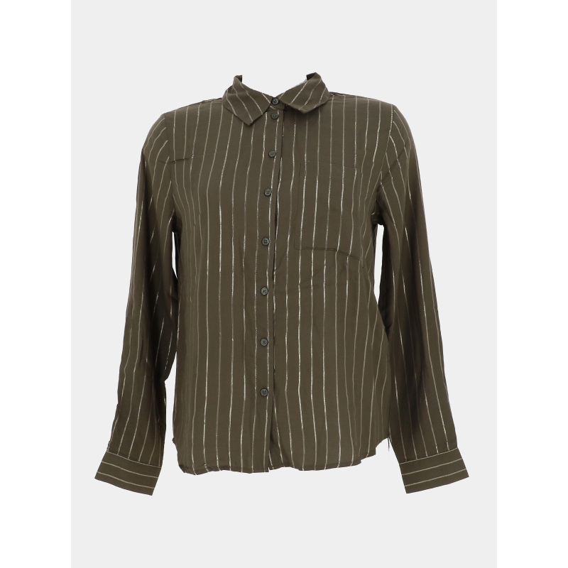 Chemisier rayé sabrina kaki femme - Only