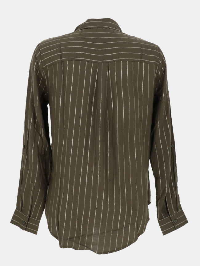 Chemisier rayé sabrina kaki femme - Only