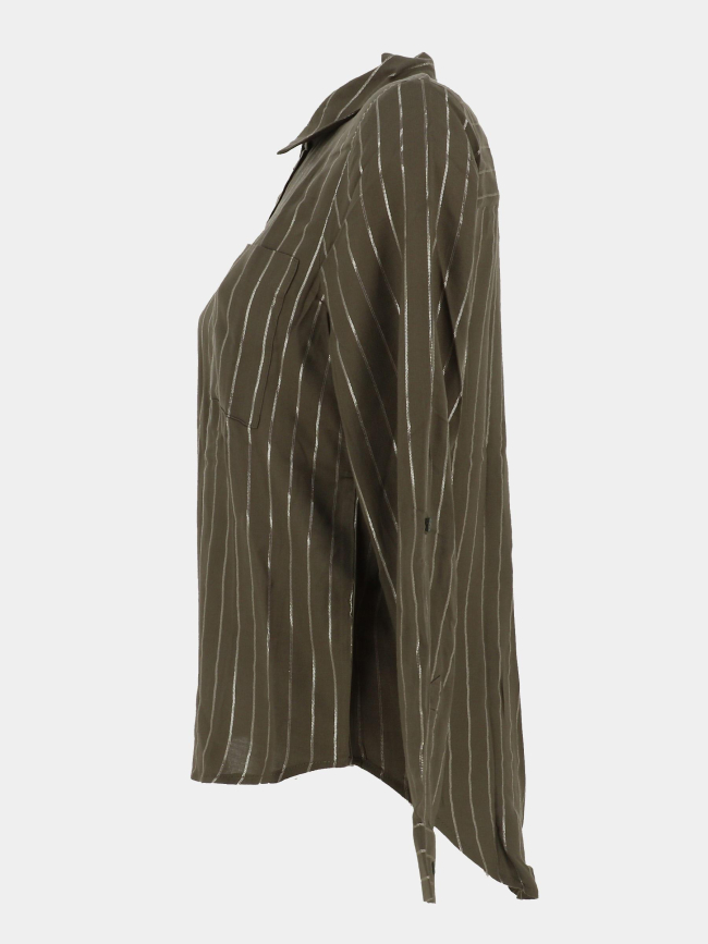 Chemisier rayé sabrina kaki femme - Only