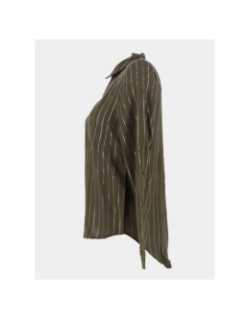 Chemisier rayé sabrina kaki femme - Only