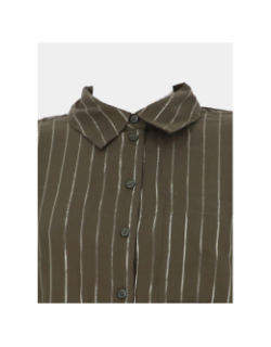 Chemisier rayé sabrina kaki femme - Only