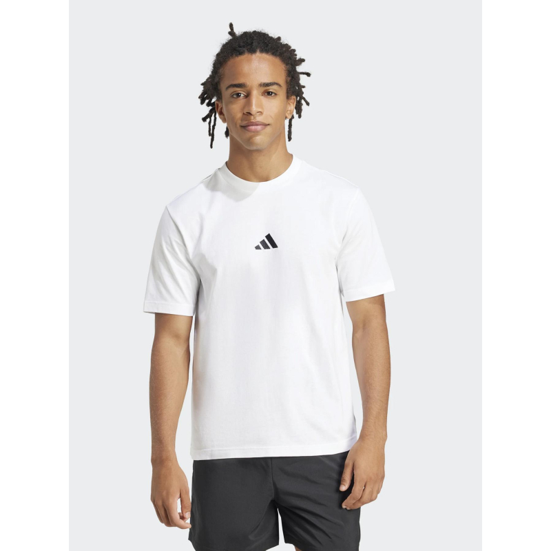 T-shirt logo brodé blanc homme - Adidas