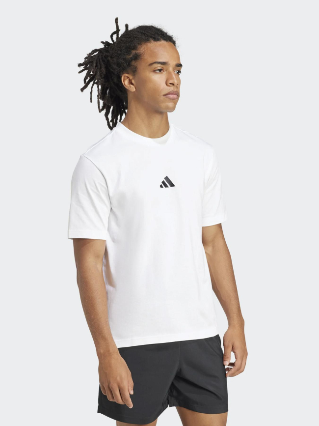 T-shirt logo brodé blanc homme - Adidas