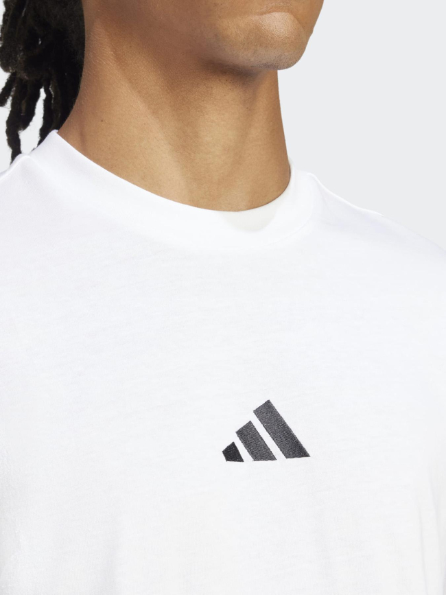 T-shirt logo brodé blanc homme - Adidas
