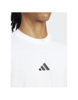 T-shirt logo brodé blanc homme - Adidas