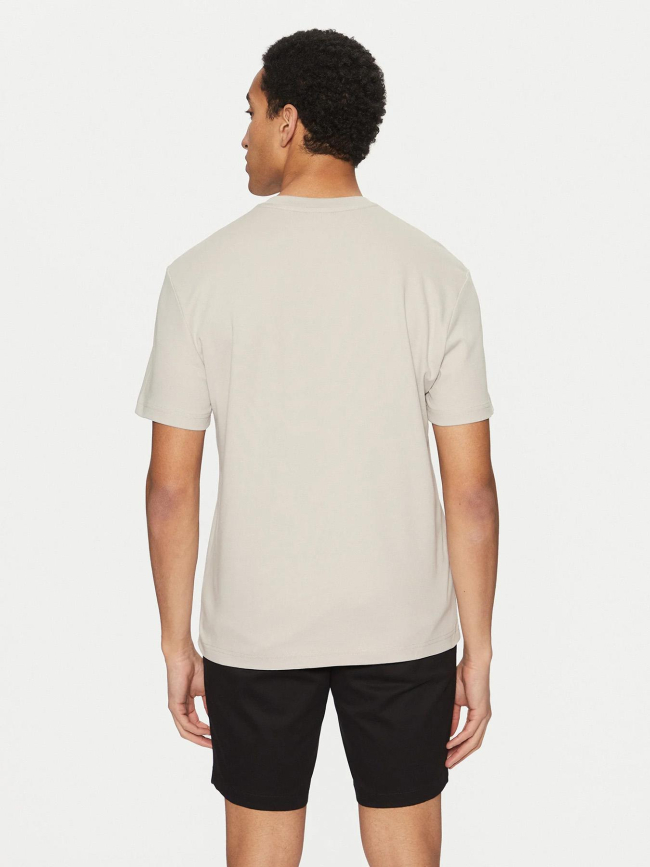 T-shirt micro logo interlock gris homme - Calvin Klein
