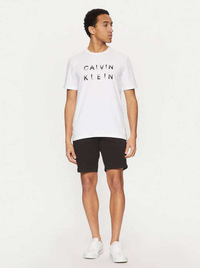 T-shirt enlarged logo blanc homme - Calvin Klein
