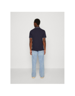 Polo stretch en piqué bleu marine homme - Calvin Klein