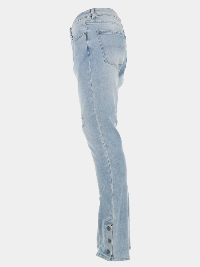 Jean droit bas boutonné bleu clair homme - Project X Paris